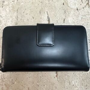 Vintage Eddie Bauer Genuine Leather XL Wallet Black Leather